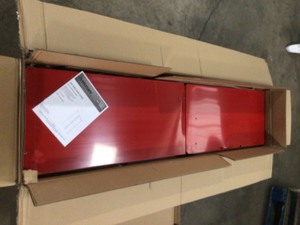 lot 13 image: Husky Ready-to-Assemble 24-Gauge Steel Freestanding Garage Cabinet in Black (36 in. W x 72 in. H x 18 in. D), Open Box, Review all pictures