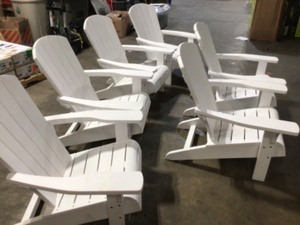 lot 14 image: Mix lot of 4 White Chairs, Open Box, Review all pictures