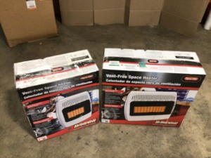 lot 24 image: Dyna-Glo 30,000 BTU Natural Gas Infrared Natural Gas Wall Heater - Lot of 2, Customer return, Review all pictures