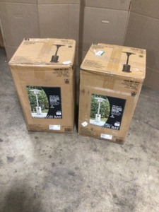 lot 30 image: Hampton Bay 48K BTU Stainless Steel Patio Heater with Wheels, Customer return, Review all pictures