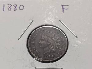 1880 INDIAN HEAD CENT FINE-VF