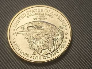2021 US $5 AMERICAN GOLD EAGLE 110th TROY OZ GOLD