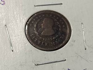 1863-S US CIVIL WAR TOKEN �LITTLE MACK� McCLELLAN MEDAL