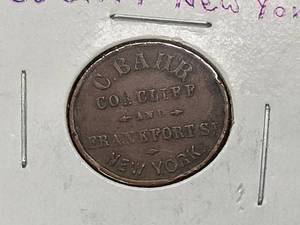 1863 CIVIL WAR TOKEN C BAHR & CO NEW YORK XF-AU
