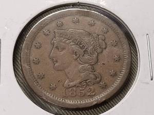1852 US BRAIDED HAIR LARGE CENT
