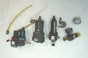 lot 121 image: air line gauges pumps for air compressors