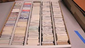 Large Box lot of assorted football Cards