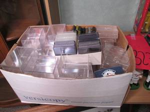 Lot of hard plastic card holders, h...