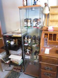 63 inch tall Glass display case wit...