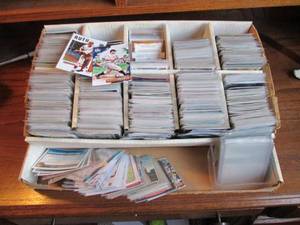 Loose cards on protective plastic. ...