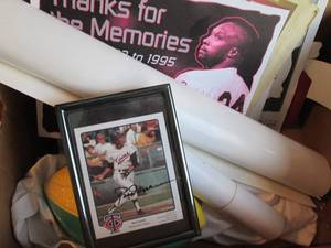 Box of Twins ephemera from years pa...