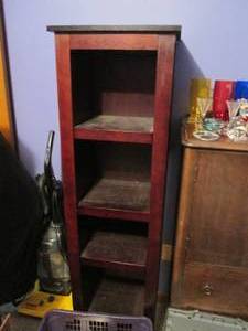 Tall wooden bookshelf...