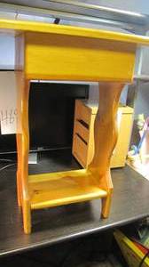 Solid Light-toned Wood side table...