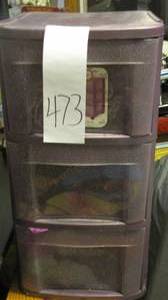 3-drawer plastic organizer full of ...