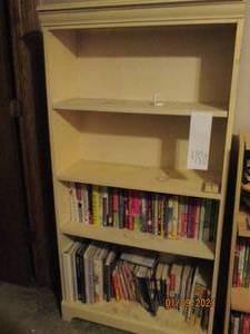 5-tier wood shelf with crown mouldi...