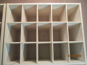 White wood 15-spot shoe organizer 2...