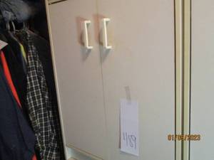2-door White Wood storage cabinet o...