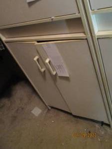 2-door White Wood storage cabinet o...