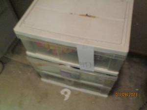Plastic 3-wide drawer storage organ...