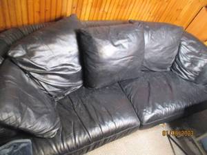 Faux leather couch matches lot 511...