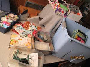 Tote filled with decor, baking, app...