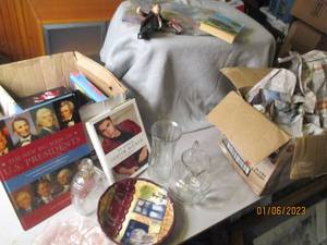 Lot of books, glassware and more...