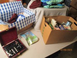 Box of household goods including a ...