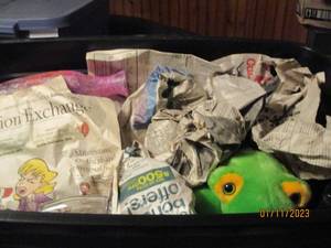 Covered tote containing an assortme...