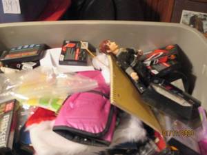 Covered tote containing an assortme...