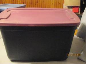 Covered tote containing an assortme...
