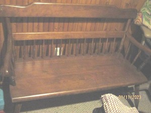 Dark Wood Missionary Style Entry Be...