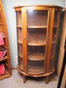Classy Beveled Glass Front 4-wood t...
