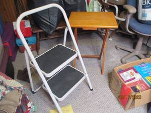 Metal frame folding step-stool and ...
