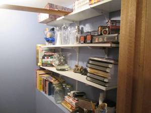 Right side of storage closet shelve...