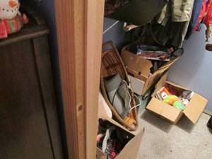 Left side of storage closet. Upper ...