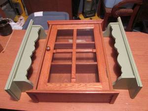 Wall Shelving. Two green single she...
