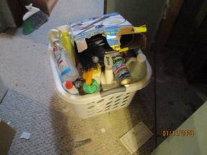 Laundry basket with a large assortm...