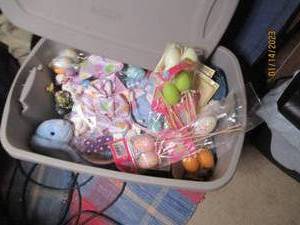 Covered tote full of Easter fun Gr...