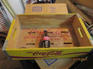 Antique Coca Cola wood tray with a ...