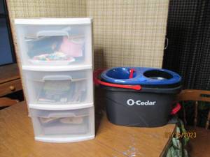 3-drawer plastic storage with conte...
