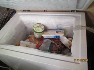 Small chest freezer and all frozen ...