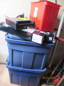 (2) covered Totes of VHS tapes, boo...