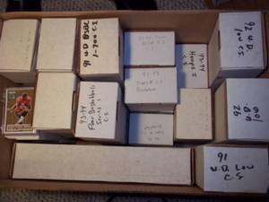 Tote of sleeve with complete sets o...
