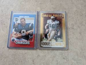 2 Drew Brees Rookie Cards 1 is Crow...