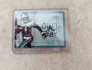 O.J. McDuffie autographed FleerSky...