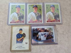 5 Clayton Kershaw cards, 4 Rookie c...