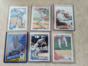 6 Topps cards including Ty Cobb, Bo...