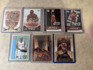 7 LeBron James cards...