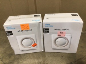 lot 22 image: Coway Airmega Mighty True HEPA Air Purifier with 361 sq. ft. Coverage in White, Lot of 2, Review all pictures