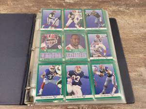 1991 Fleer Football Cards in Binder